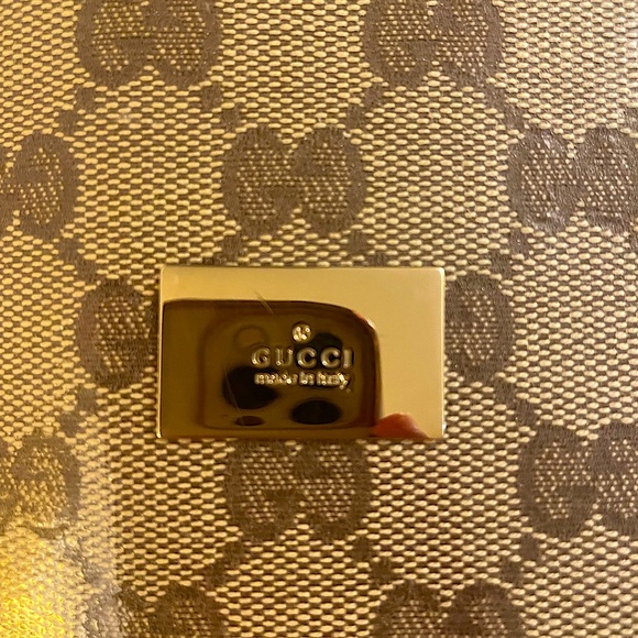 👜Authentic Gucci GG Crystal Monogram Designer Tote Laptop Bag – Leather & Canvas - Picture 3 of 9